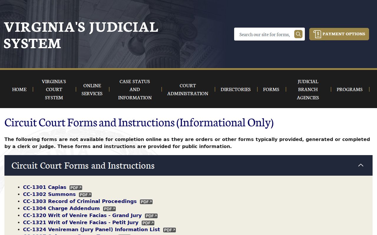 Floyd County arrest warrant records: Virginia Circuit Court capias forms